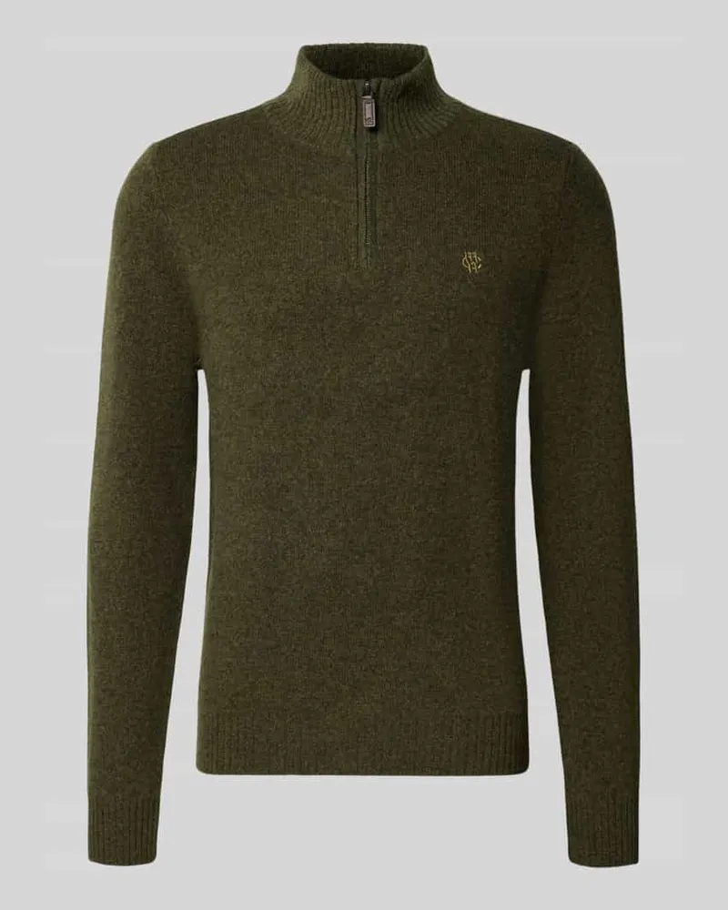 McNeal Regular Fit Strickpullover aus reiner Wolle Khaki