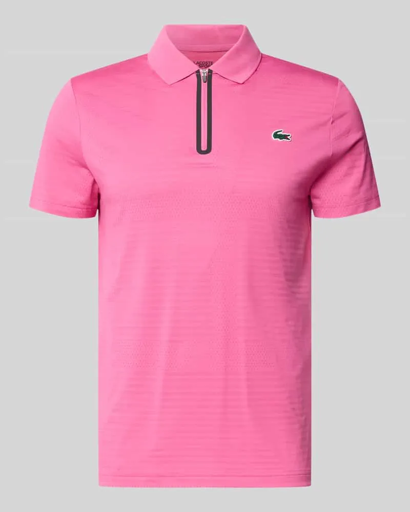 Lacoste Slim Fit Poloshirt aus schnelltrocknendem Material Pink