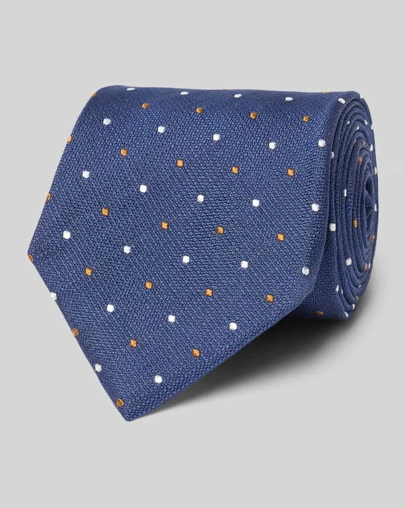 Altea Krawatte aus reiner Seide mit Label-Detail Marine