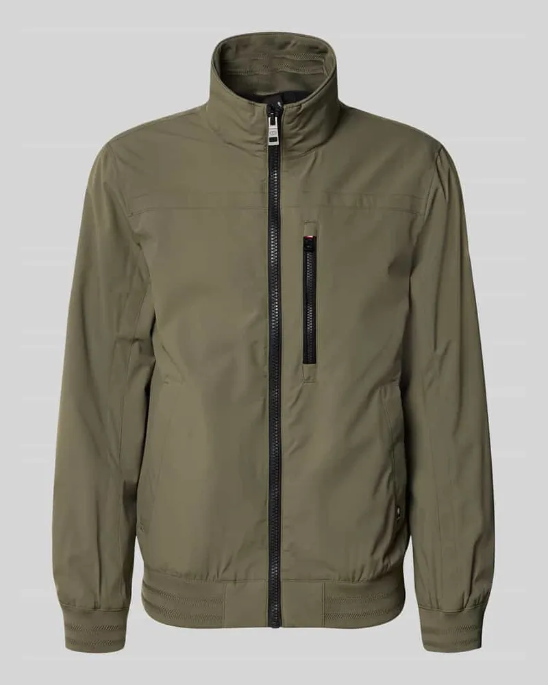 Tom Tailor Comfort Fit Blouson mit geripptem Rumpfabschluss Oliv