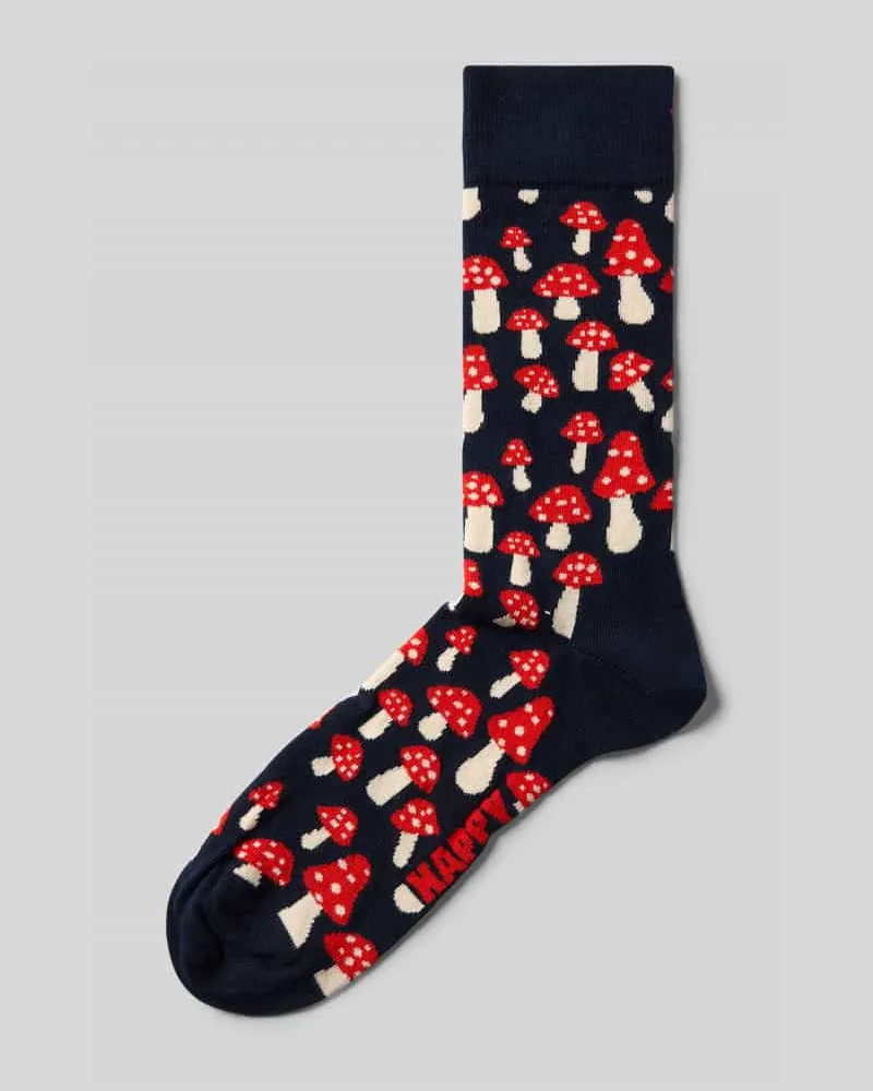 Happy Socks Socken mit Motiv-Stitching Modell 'Mushroom 