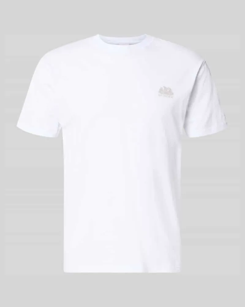Sundek Slim Fit T-Shirt aus reiner Baumwolle Weiss