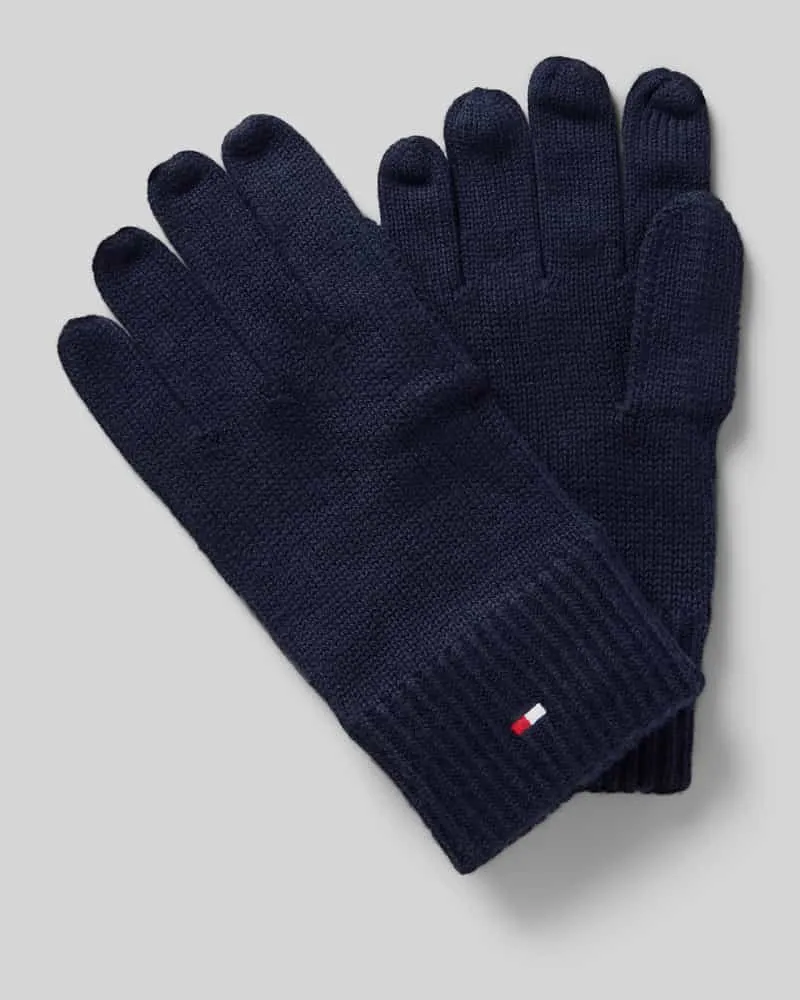 Tommy Hilfiger Handschuhe aus Baumwoll-Kaschmir-Mix Marine