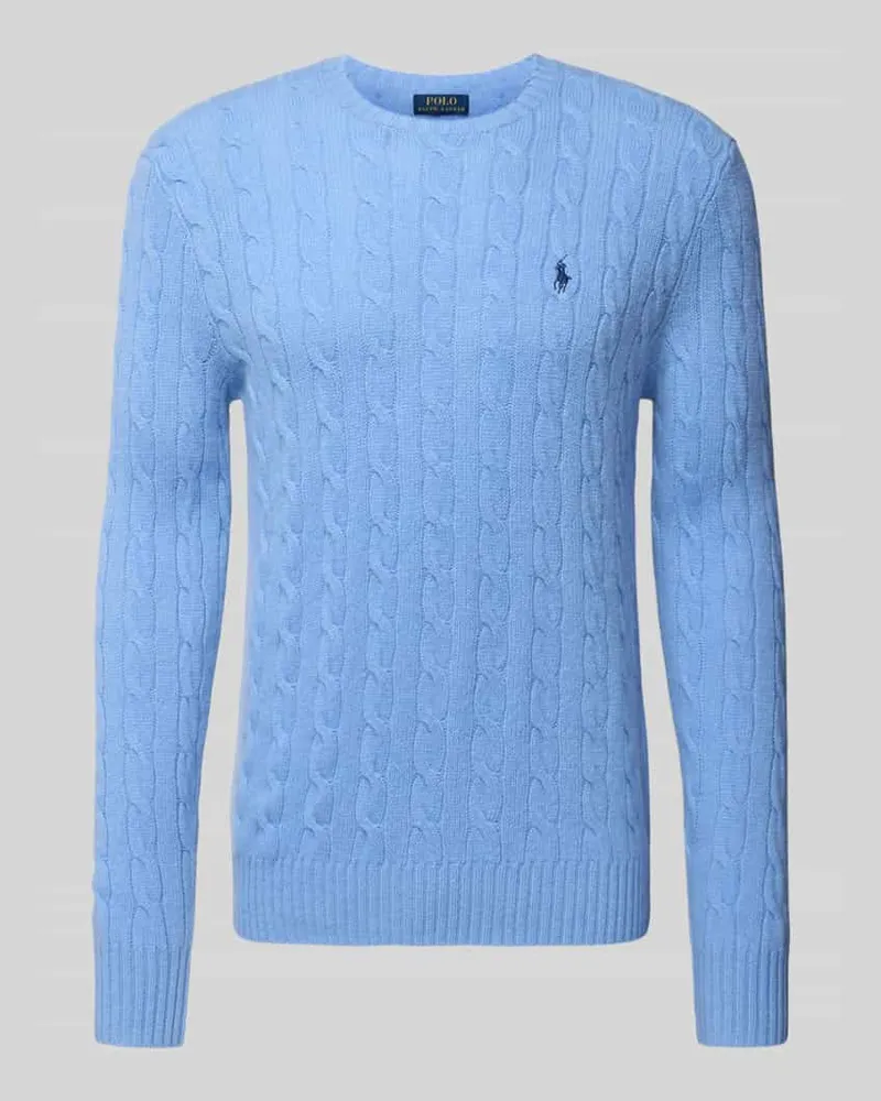 Ralph Lauren Regular Fit Strickpullover aus Woll-Kaschmir-Mix Jeansblau
