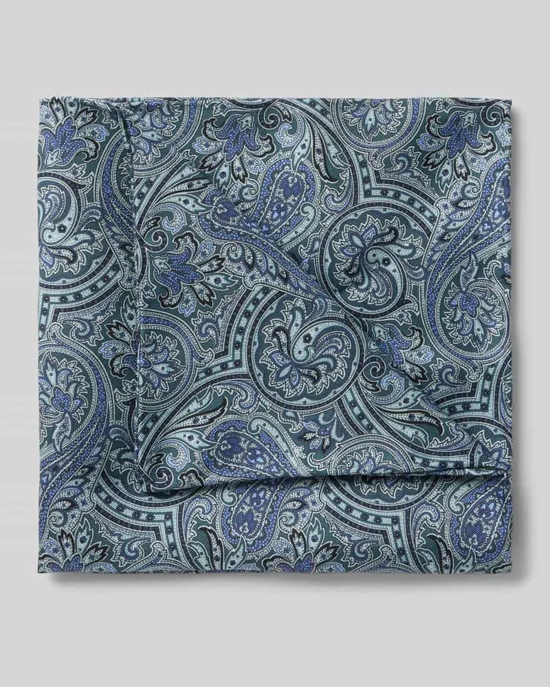 Blick Einstecktuch aus Seide im Allover-Look Dunkelgruen