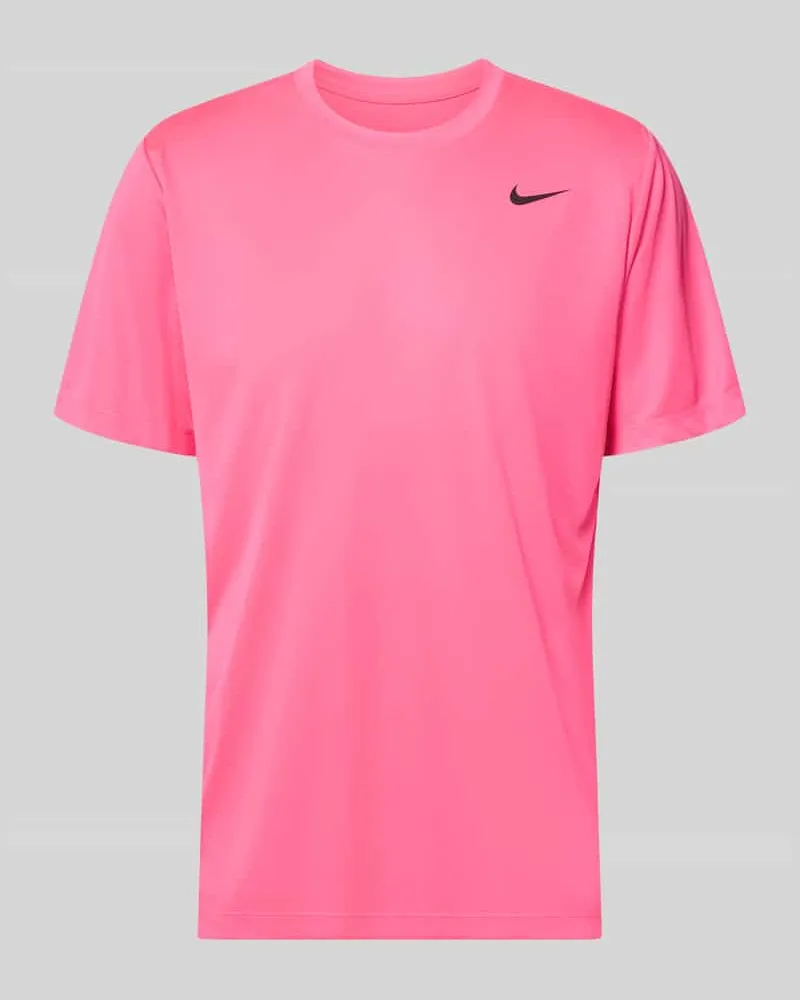 Nike Regular Fit Sport-T-Shirt mit Logo-Print Pink