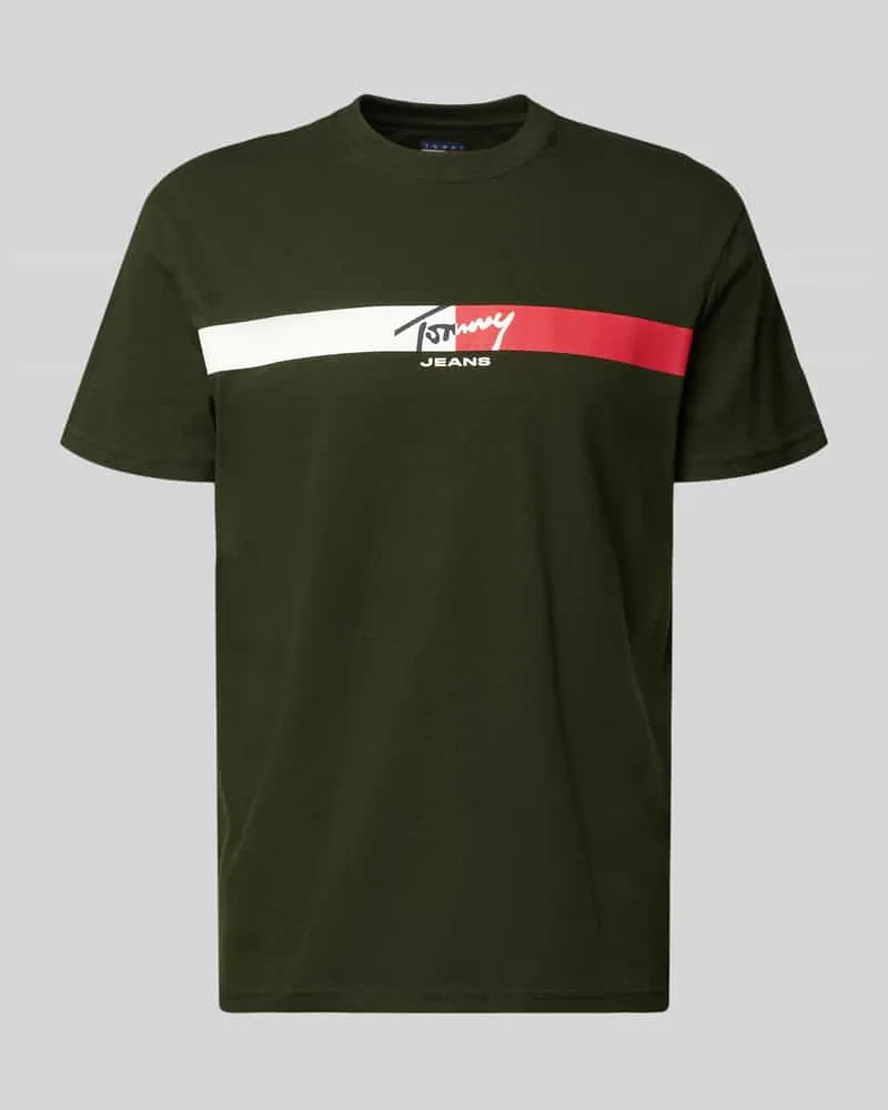 Tommy Hilfiger Regular Fit T-Shirt aus reiner Baumwolle Gruen