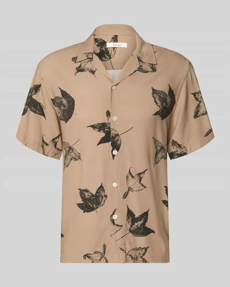 Selected Homme Regular Fit Freizeithemd aus reiner Viskose Modell 'TERRY Hellbraun