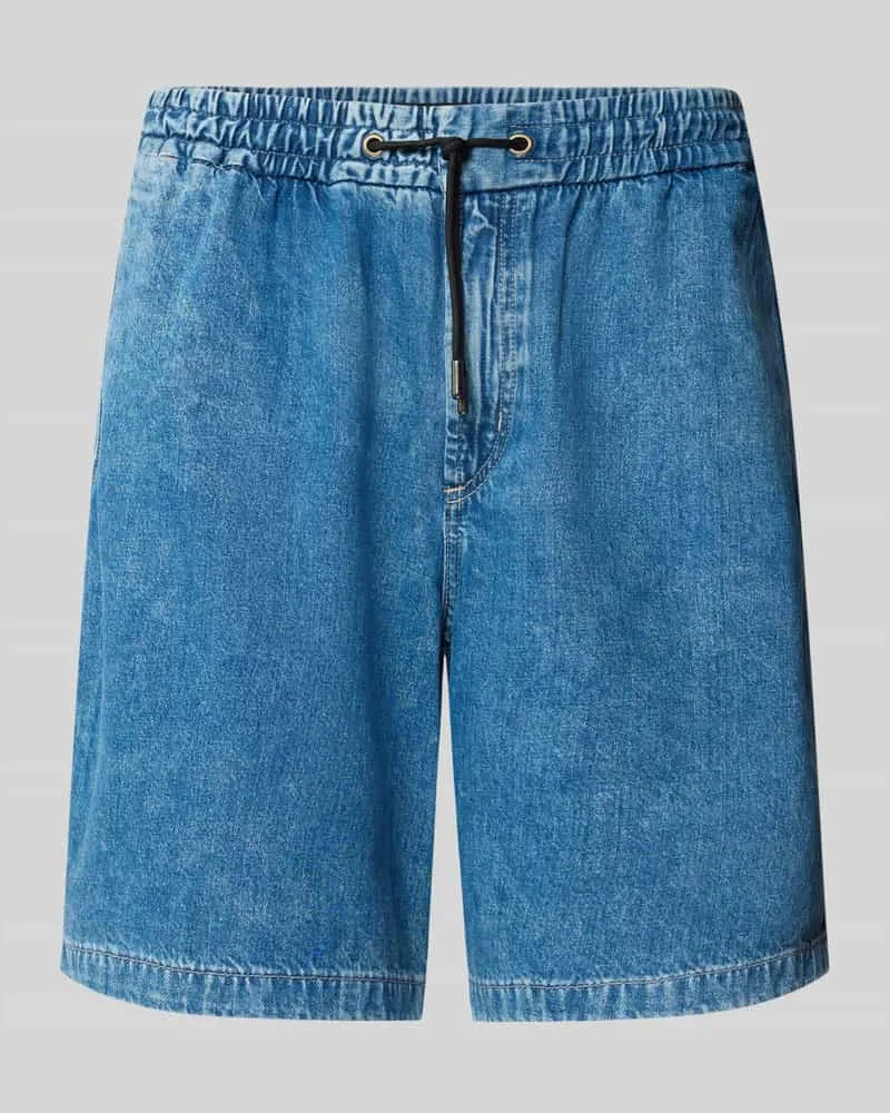 HUGO BOSS Regular Fit Jeansshorts mit elastischem Bund Modell 'Sandrew Hellblau