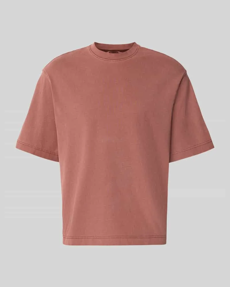 Selected Homme Boxy Fit T-Shirt aus reiner Baumwolle Modell 'CORY Rostrot