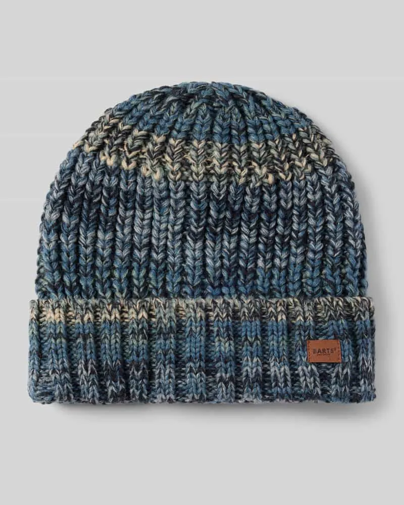 Barts Mütze mit Label-Patch Modell 'AKOTAN BEANIE Dunkelblau