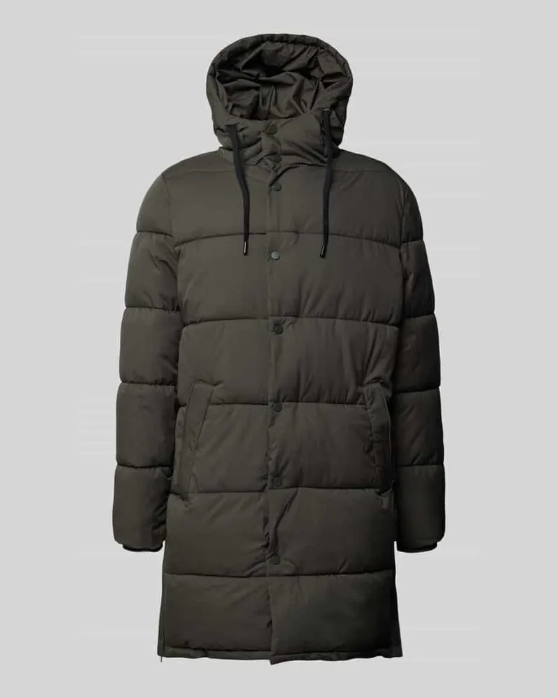 McNeal Regular Fit Steppmantel mit Kapuze Dunkelgruen