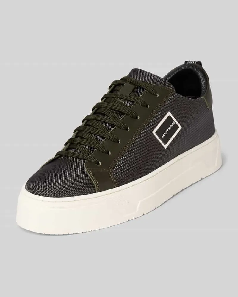 Antony Morato Ledersneaker mit Label-Applikation 