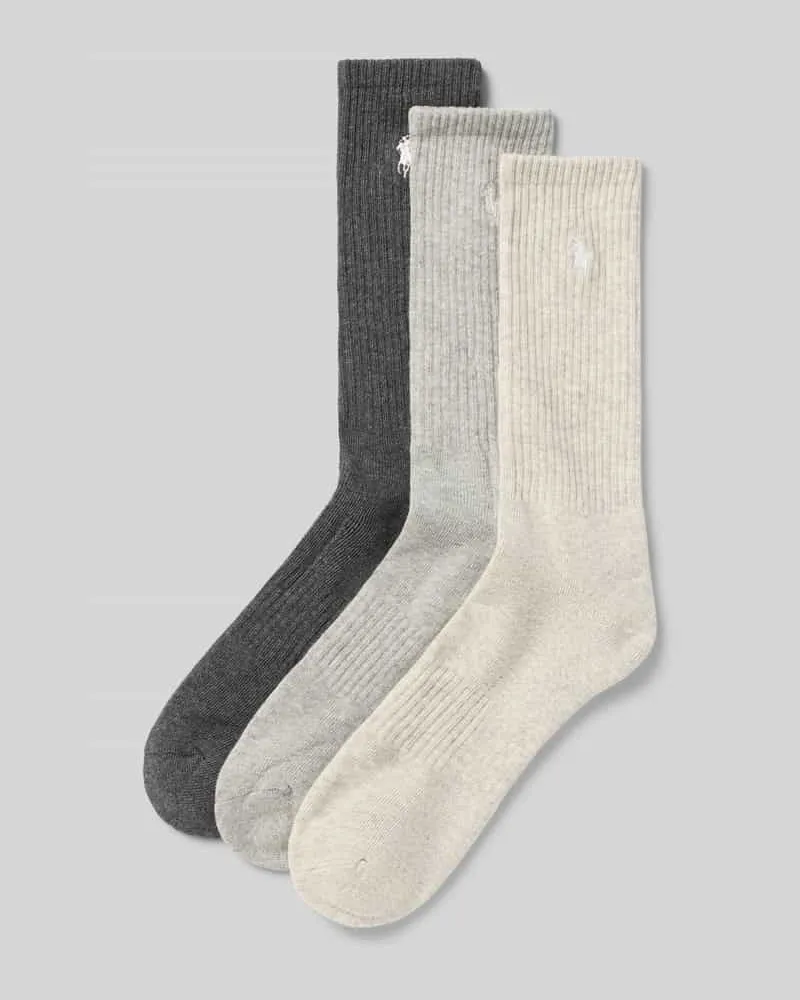 Ralph Lauren Socken aus Baumwoll-Mix im 3er-Pack Mittelgrau