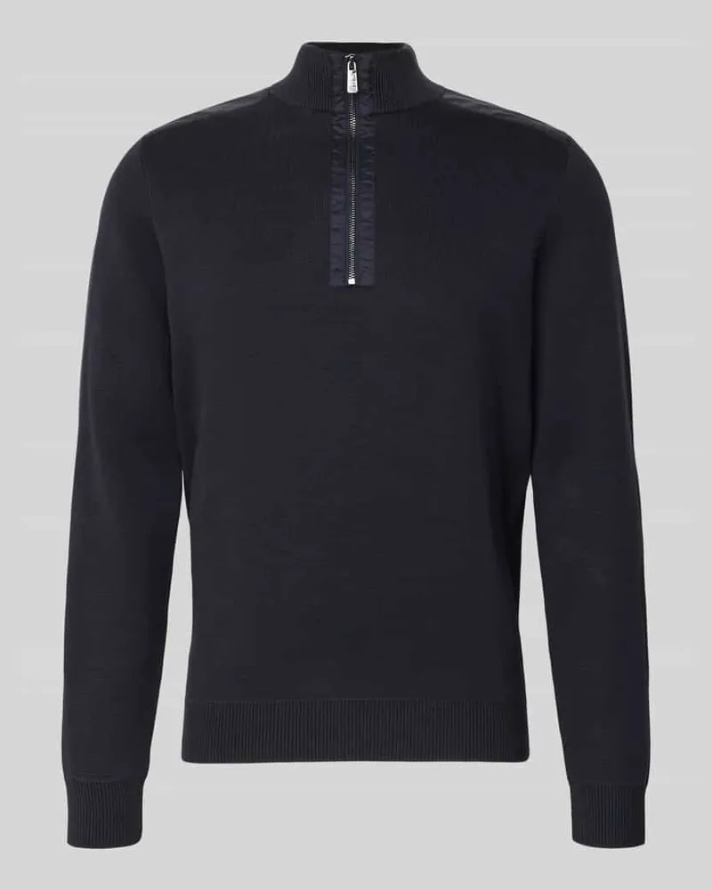 Christian Berg Regular Fit Troyer mit elastischen Abschlüssen Marine