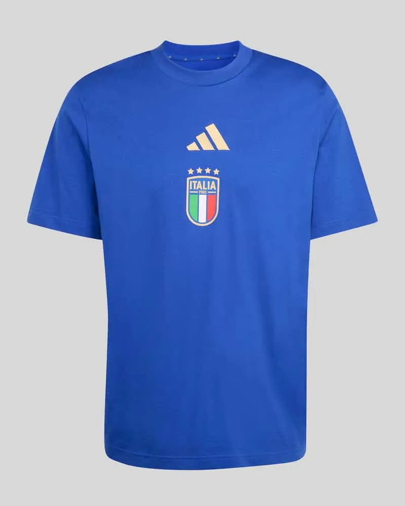adidas Regular Fit T-Shirt mit Italia Detail Blau