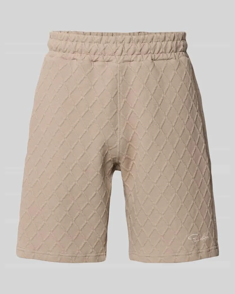 PEGADOR Relaxed Fit Shorts mit Strukturmuster Modell 'Jovren Taupe