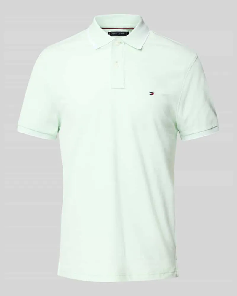 Tommy Hilfiger Regular Fit Poloshirt aus Baumwoll-Leinen-Mix 