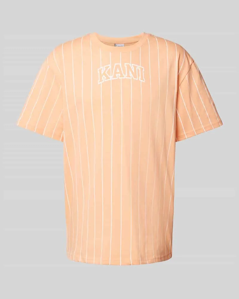 Karl Kani T-Shirt mit Nadelstreifen Orange