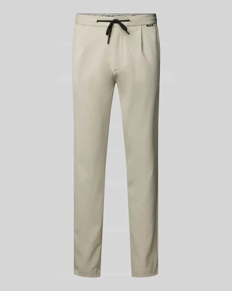 Calvin Klein Tapered Fit Hose mit Bundfalten 
