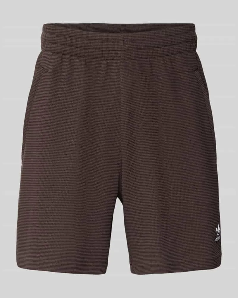adidas Regular Fit Sweatshorts mit Baumwoll-Anteil Dunkelbraun