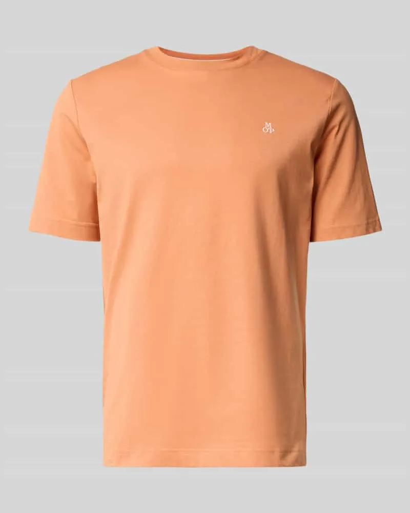Marc O'Polo Regular Fit T-Shirt aus reiner Baumwolle Hellrot