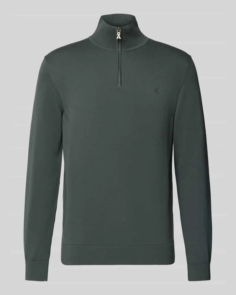 Armedangels Regular Fit Troyer aus reiner Bio-Baumwolle Modell 'FAABES Anthrazit