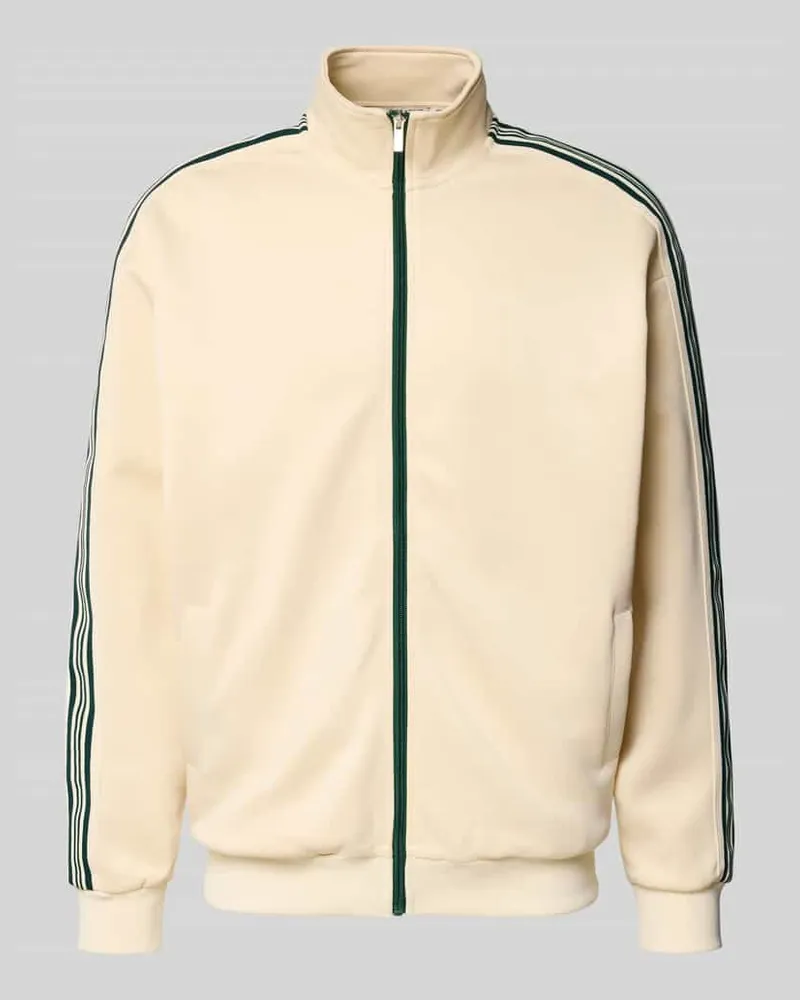 Only & Sons Relaxed Fit Sweatjacke mit Kontraststreifen Modell 'RIBER Offwhite