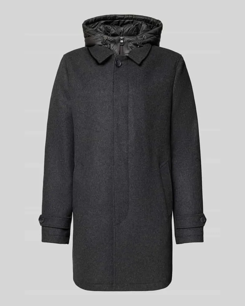 Geox Regular Fit Funktionsjacke mit Woll-Mix Modell 'MONREALE Anthrazit