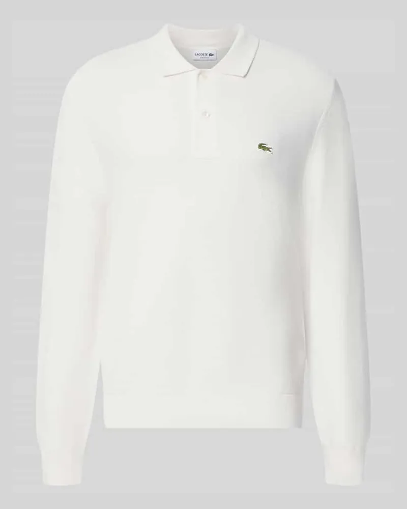 Lacoste Regular Fit Poloshirt aus reiner Baumwolle Offwhite