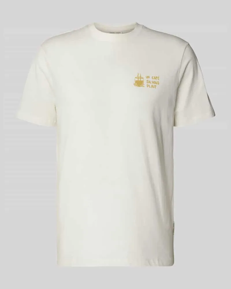 Casual Friday T-Shirt mit Motiv-Print Modell 'ØRSLEV Weiss