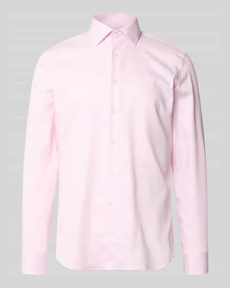 Seidensticker Slim Fit Business-Hemd mit Kentkragen Rose