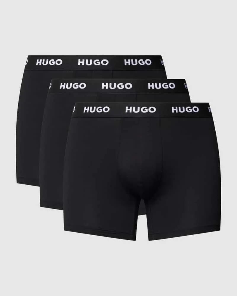 HUGO BOSS Trunks mit elastischem Logo-Bund im 3er-Pack 