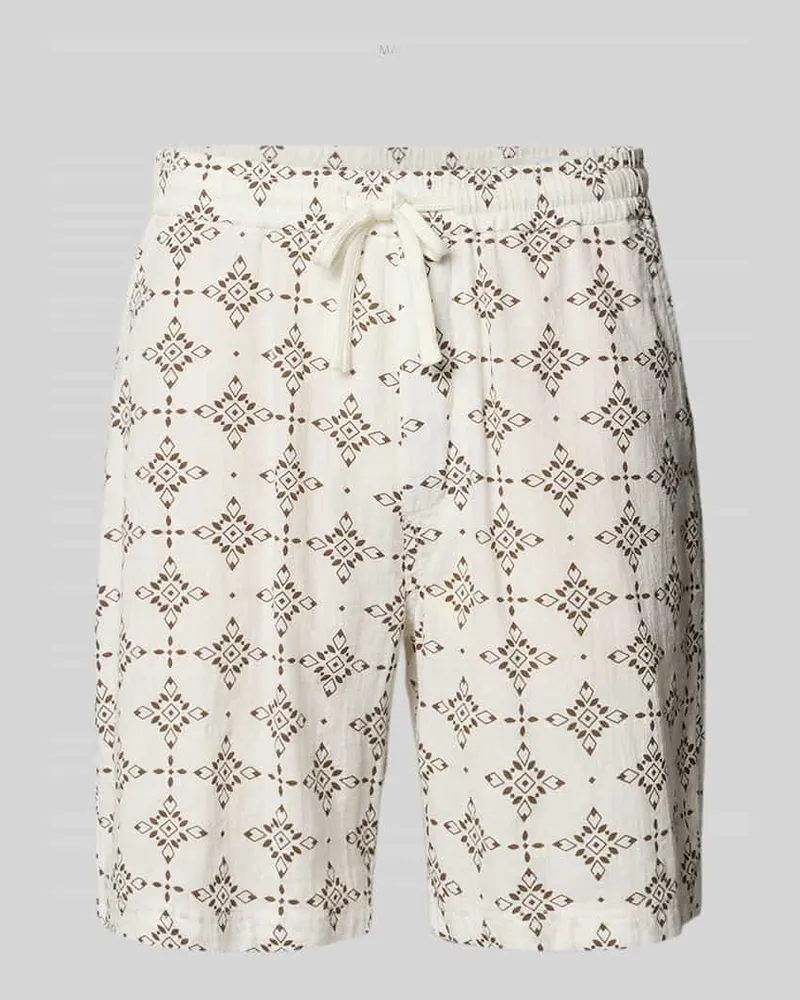S.Oliver Relaxed Fit Stoffshorts aus einer Baumwolle Weiss