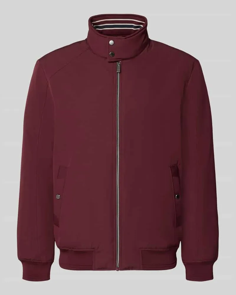 Christian Berg Regular Fit Jacke mit Stehkragen Bordeaux