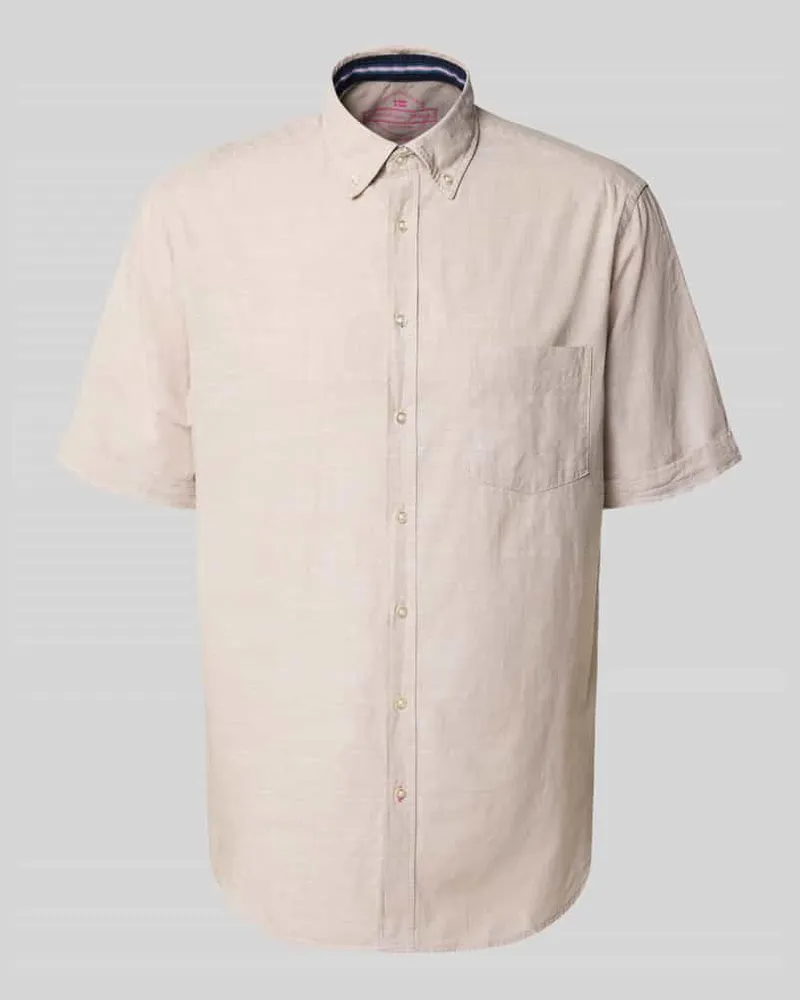 Christian Berg Regular Fit Freizeithemd mit Button-Down-Kragen 