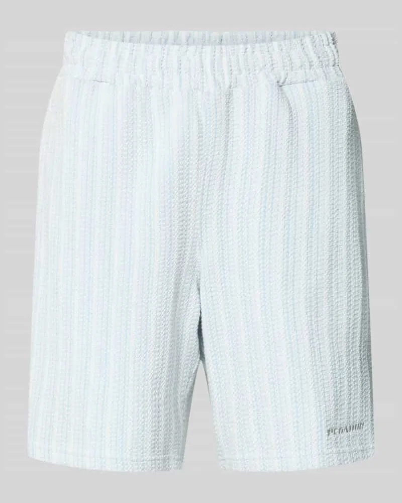PEGADOR Straight Fit Shorts mit Strukturmuster Modell 'Forno Ocean