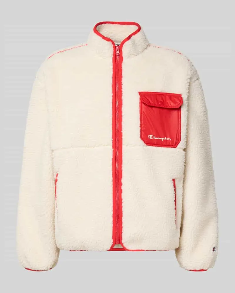 Champion Sweatjacke aus Teddyfell Offwhite