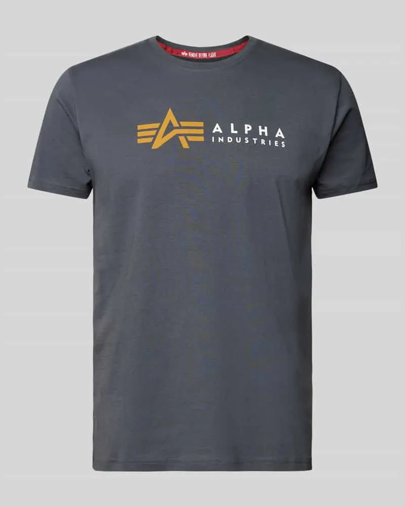 Alpha Industries T-Shirt mit Label-Print 