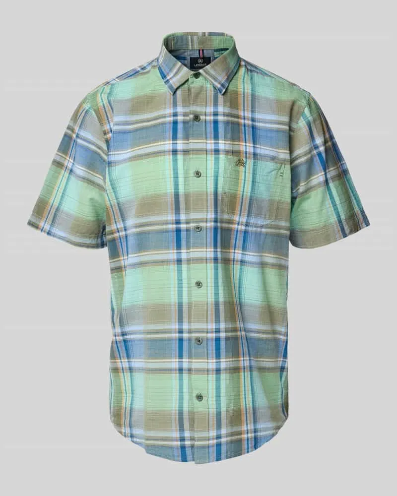 Lerros Straight Fit Freizeithemd mit Kentkragen Mint
