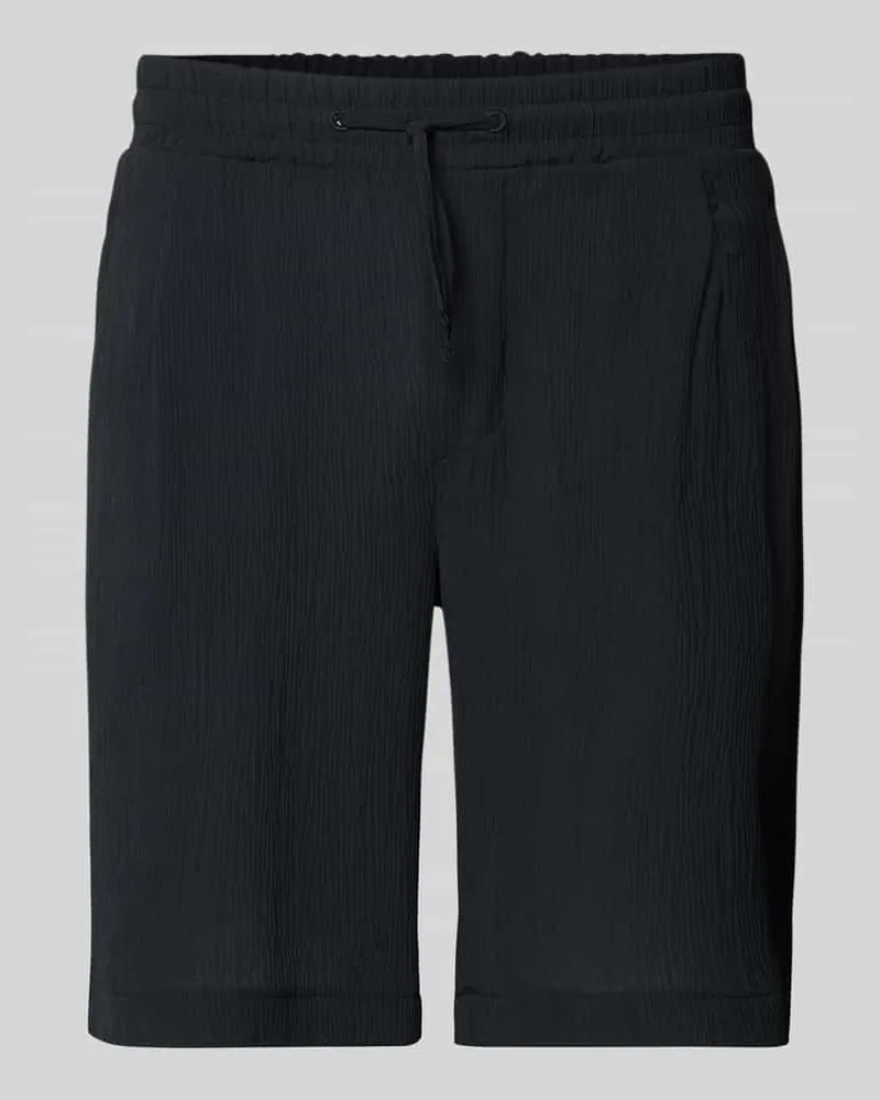 Lindbergh Relaxed Fit Shorts mit elastischem Bund Black