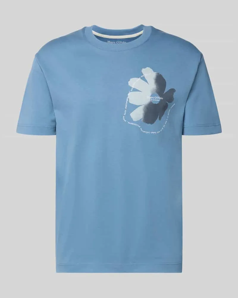 Marc O'Polo Relaxed Fit T-Shirt aus reiner Baumwolle Blau