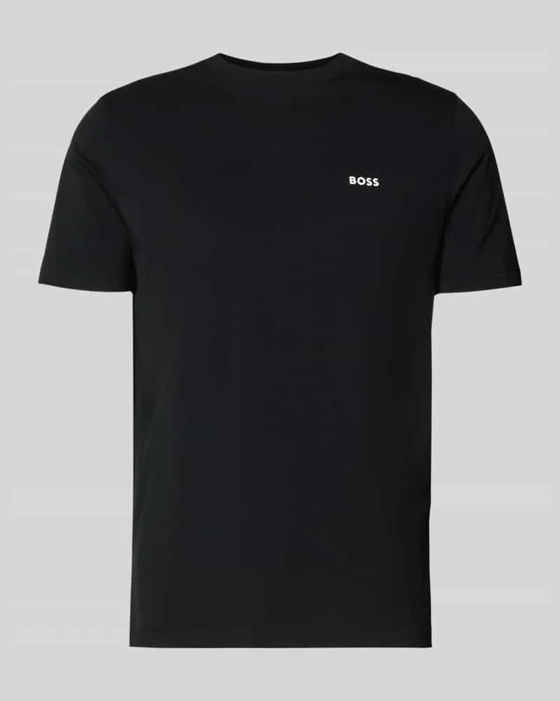 HUGO BOSS T-Shirt mit Label-Print Black