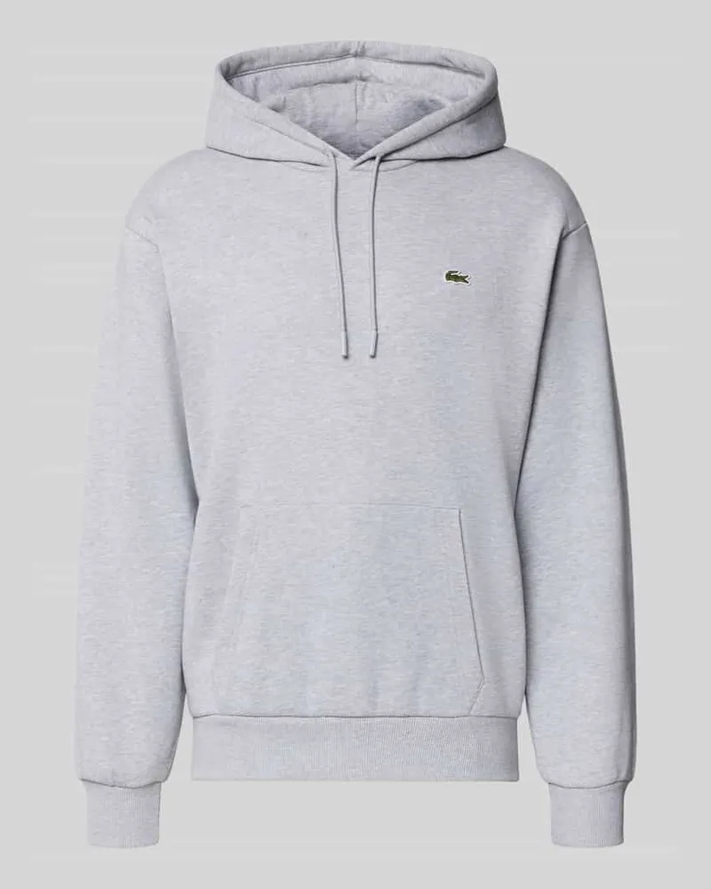 Lacoste Relaxed Fit Hoodie aus Baumwoll-Mix Hellgrau