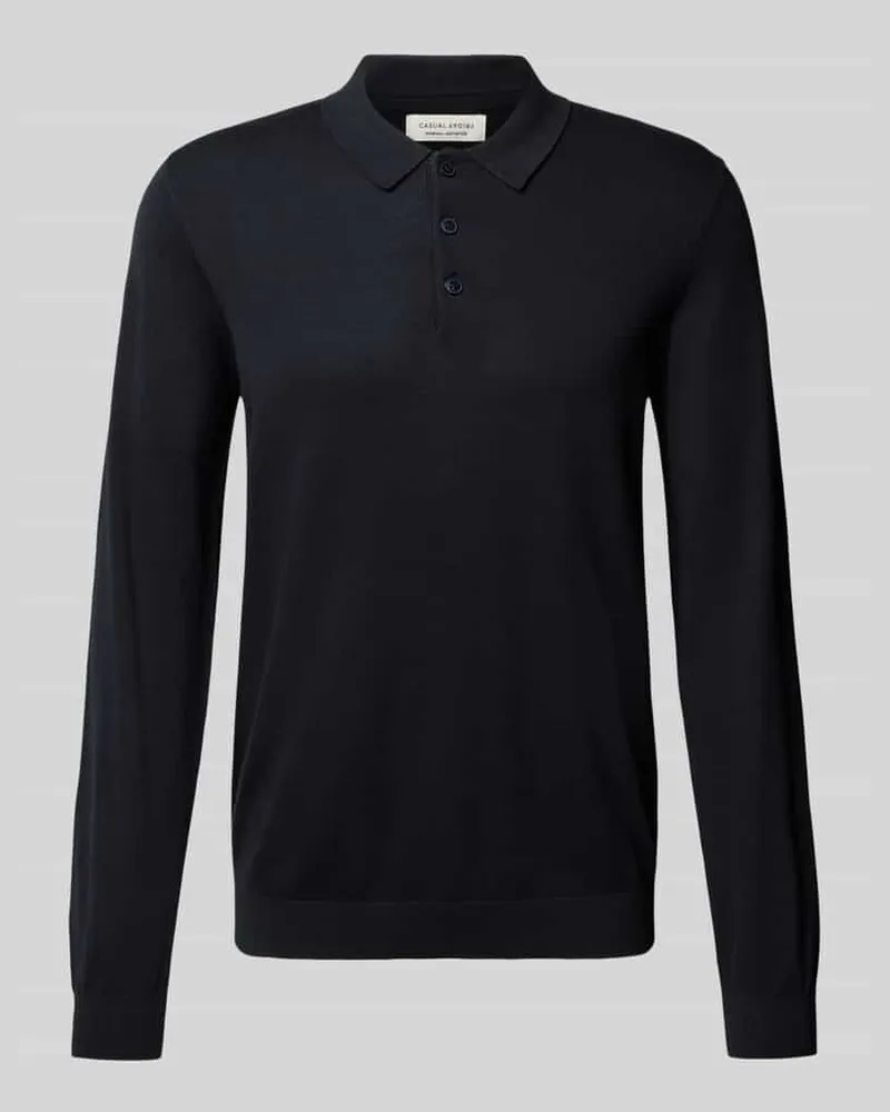 Casual Friday Strickpullover aus reiner Baumwolle Modell 'VALD Dunkelblau