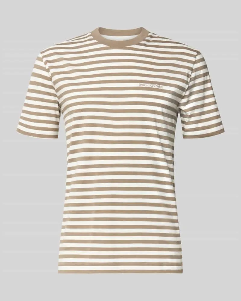 Marc O'Polo Regular Fit T-Shirt aus reiner Baumwolle Beige