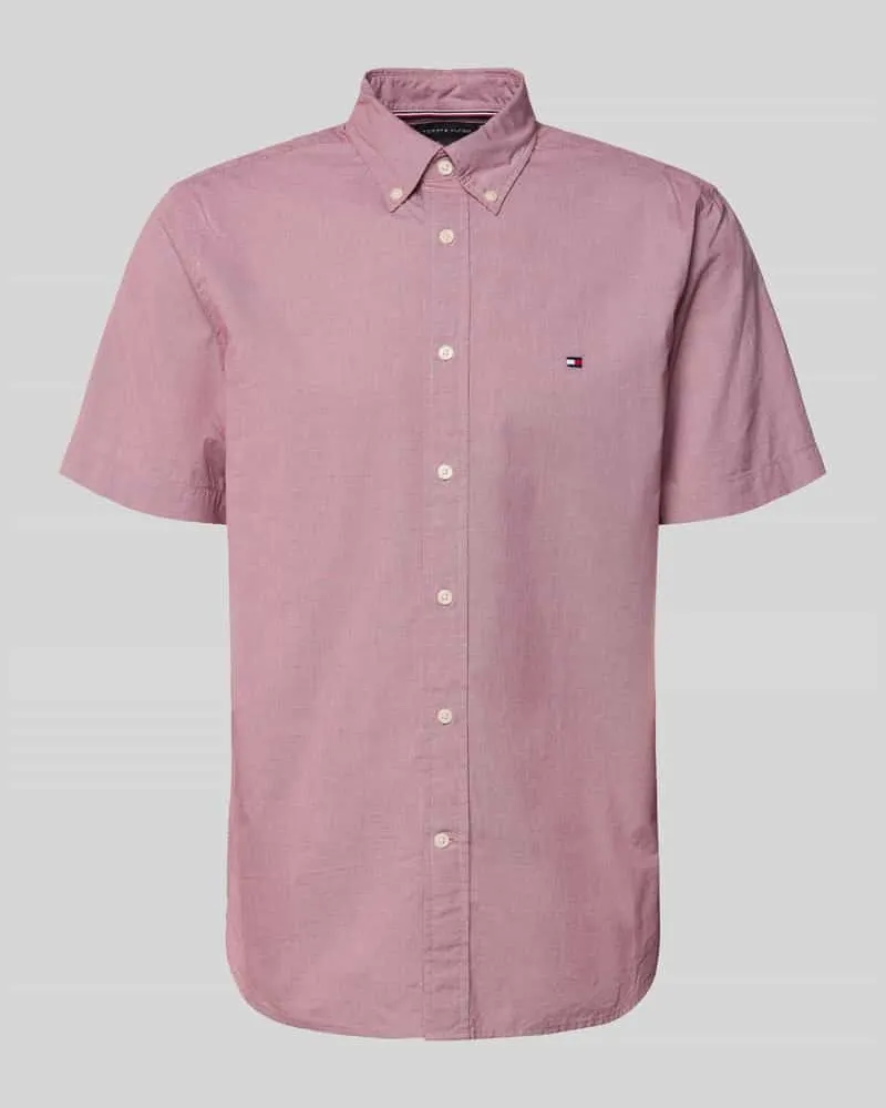 Tommy Hilfiger Regular Fit Freizeithemd aus reiner Baumwolle Rot