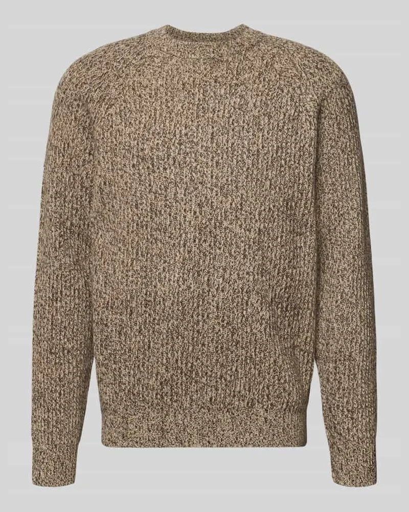 Christian Berg Strickpullover in melierter Optik Sand