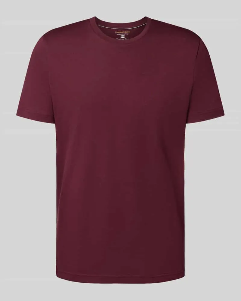 Christian Berg T-Shirt mit Rundhalsausschnitt Bordeaux