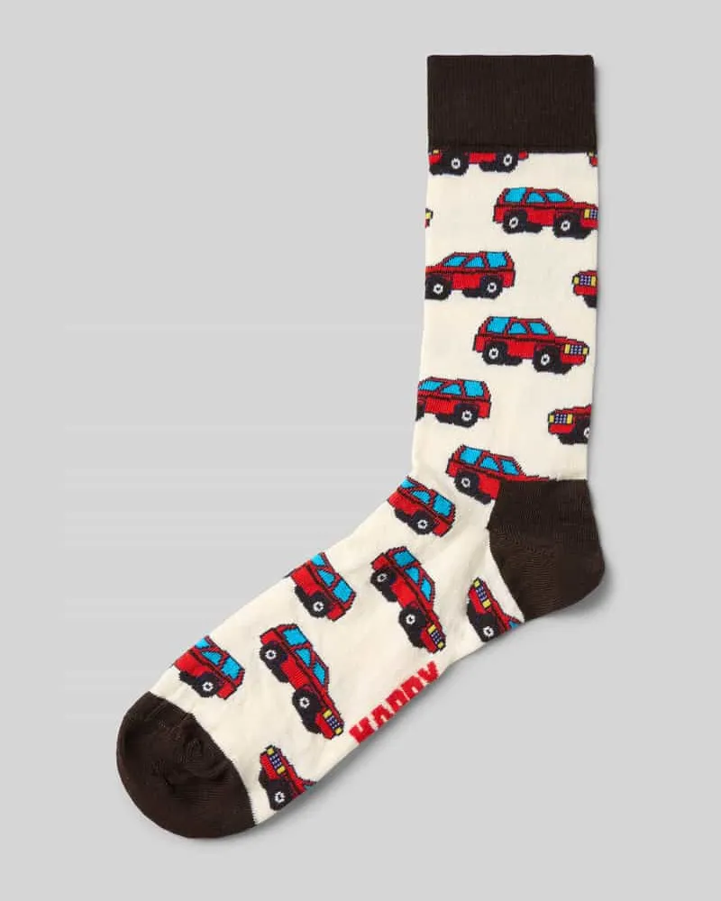 Happy Socks Socken mit Label-Print Black